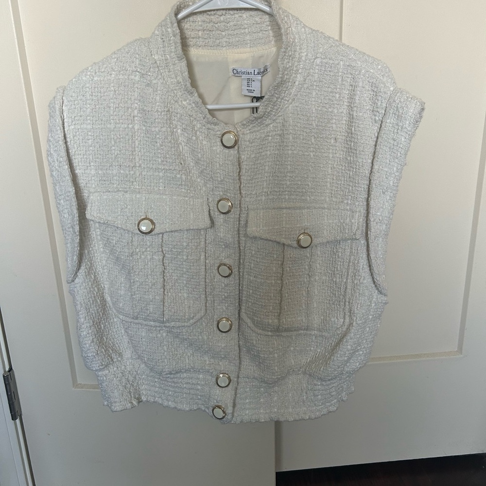 Christian Lacroix Ivory Textured Garment